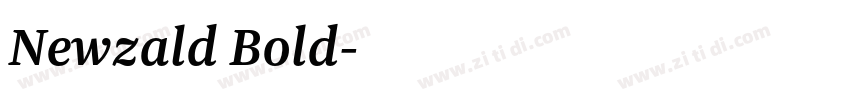 Newzald Bold字体转换